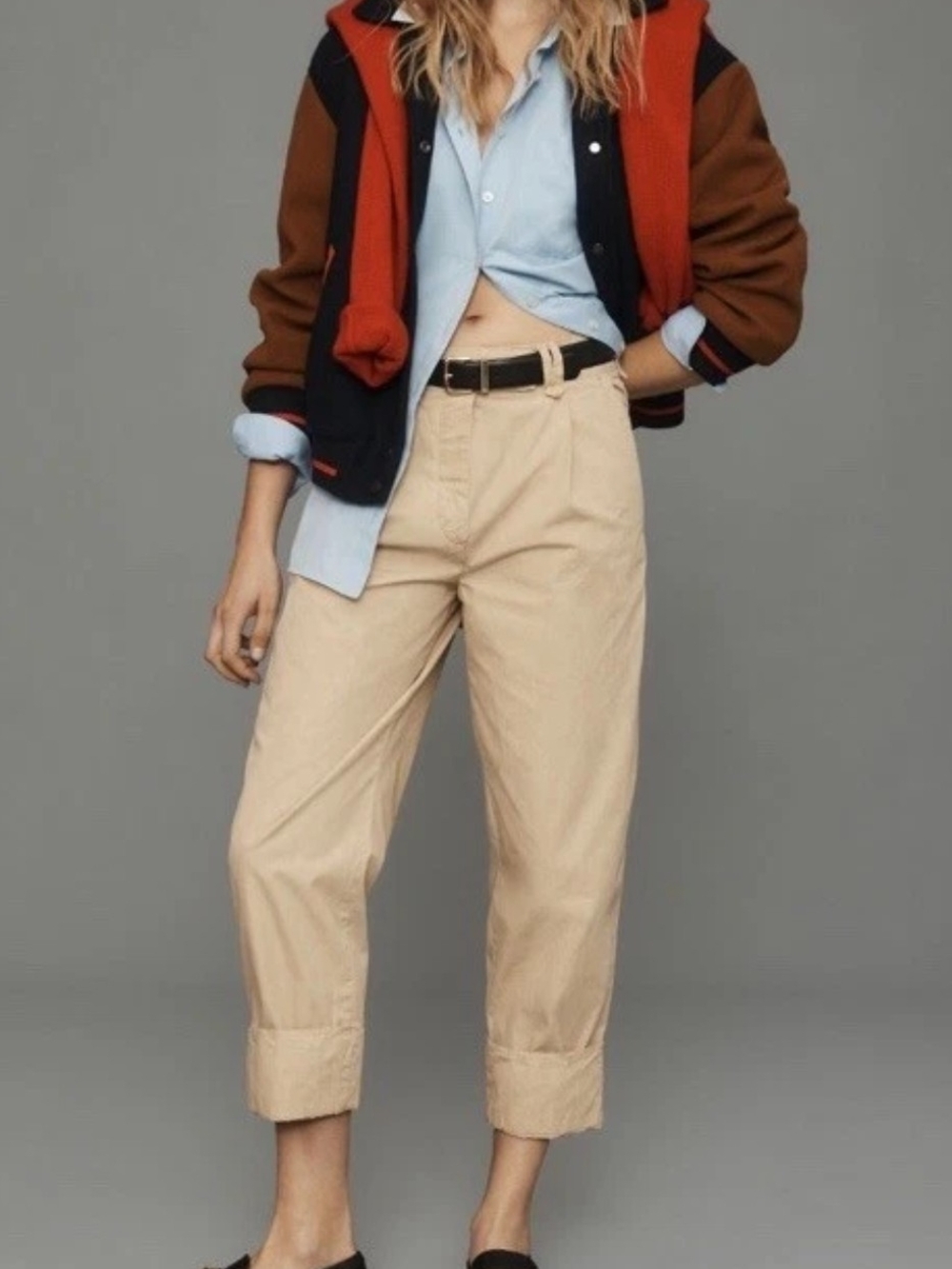 Anthropologie High-Cuff Chino Pants.